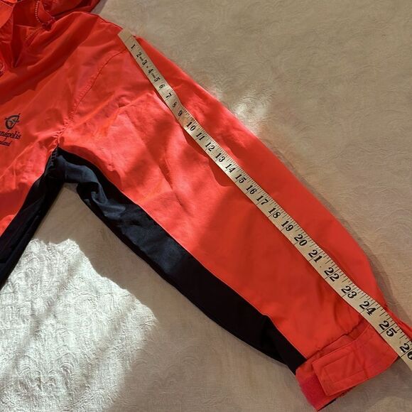 Rain Jacket Windbreaker Annapolis Lined Mesh Sailing Unisex Orange and Navy XL - Picture 14 of 14